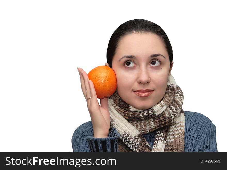 Girl with an orange