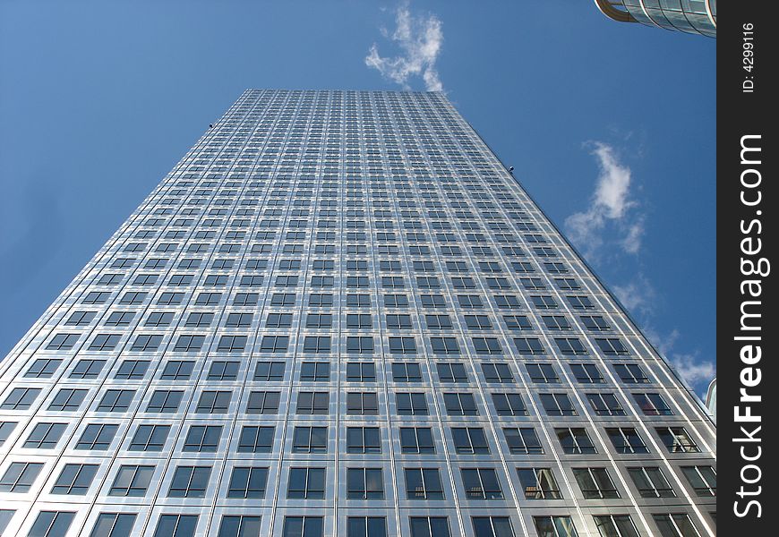 A skyscraper in London's docklands
