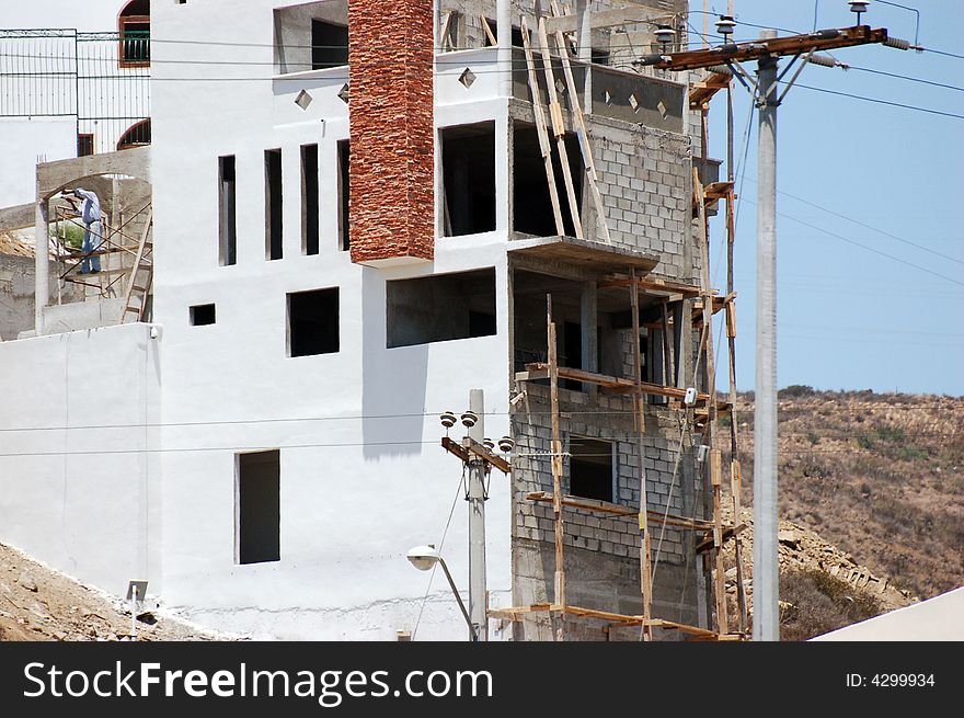 I watched this crew work on this home tucked into a mountain side in Mexico. It was the only home for miles. I watched this crew work on this home tucked into a mountain side in Mexico. It was the only home for miles.