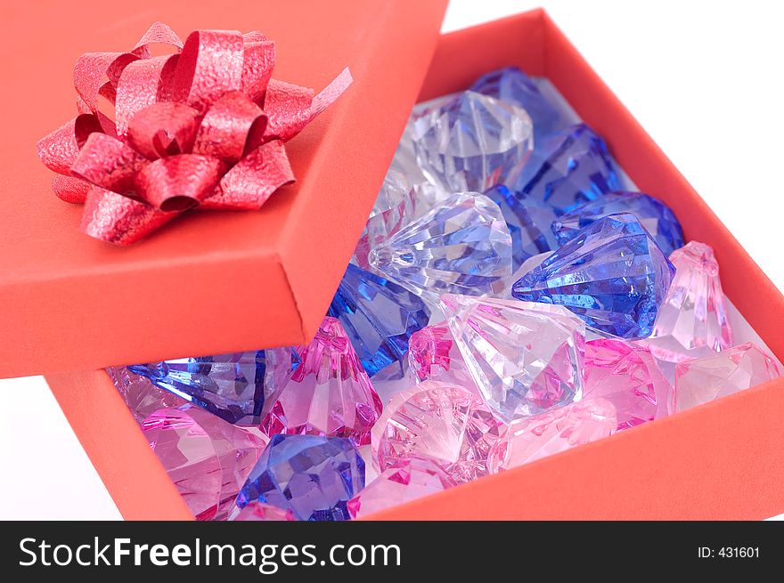 Gift Box With Jewels. Gift Box With Jewels