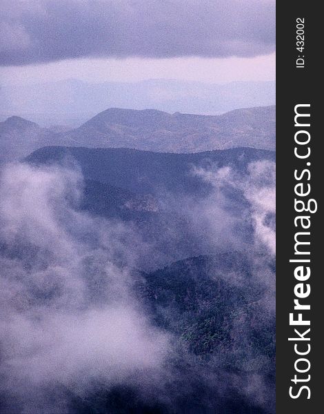 Fog,known as mountain ghosts,rise from certain spots in the gila national forest