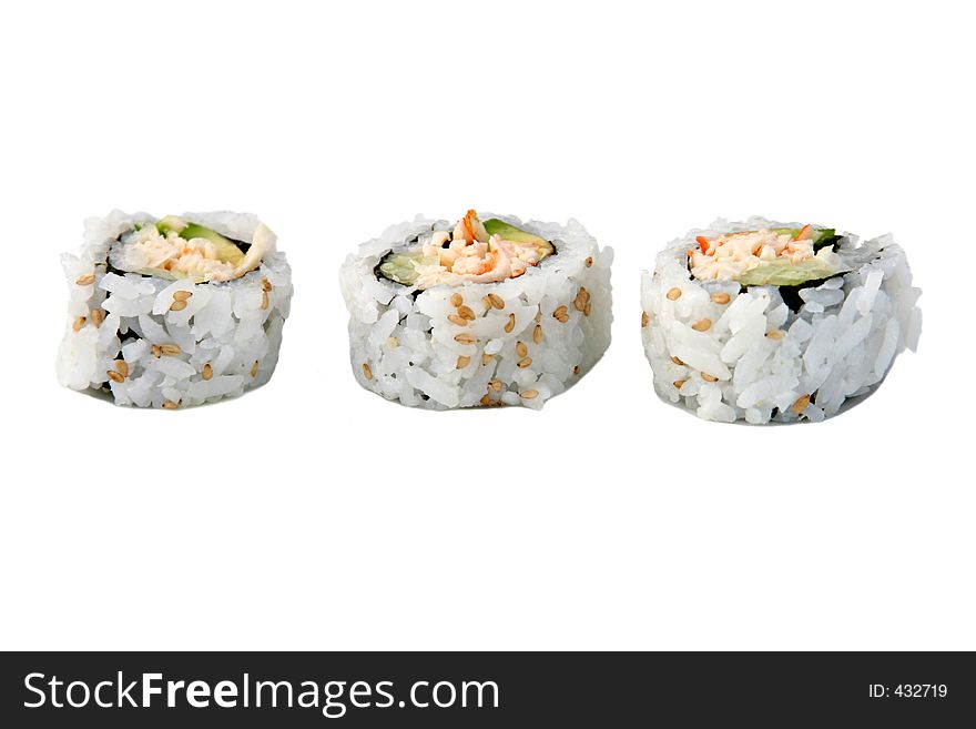 Sushi Isolated White
