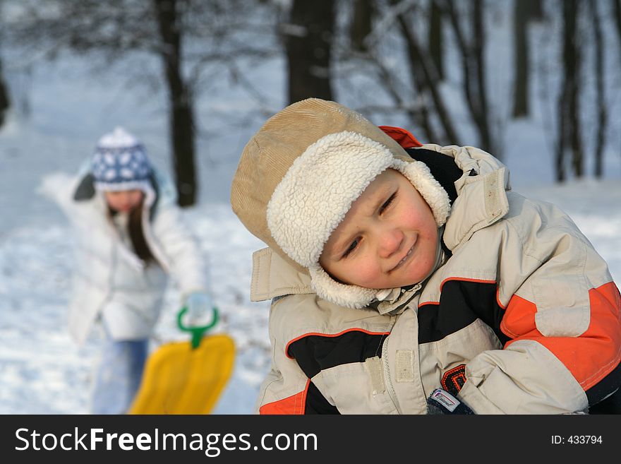Children On Snow