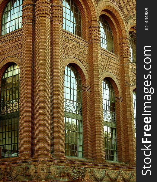 Magnificant industrial brick building. Magnificant industrial brick building