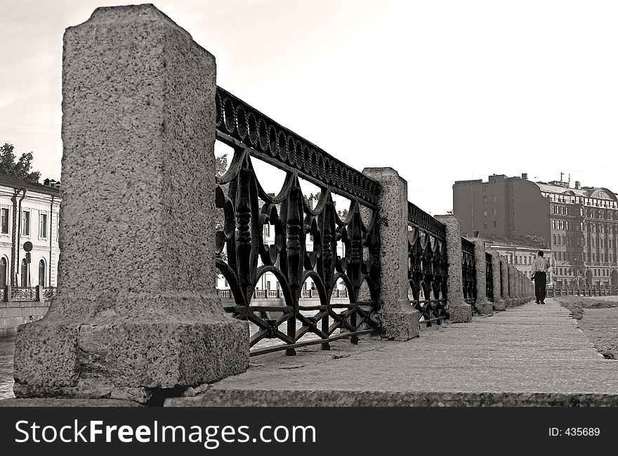 Moika River Embankment (sepia)