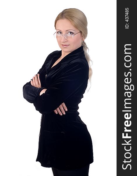 Business woman with glasses