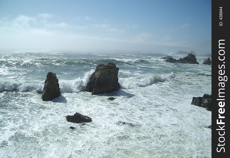Waves Crashing On Rocks 2