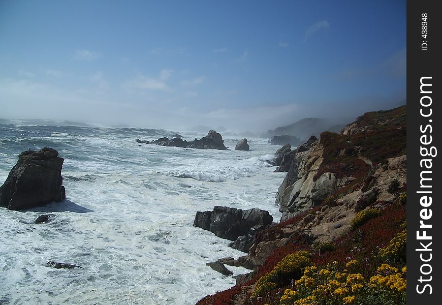 Waves Crashing into the Cliff 2