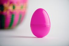 Easter Egg Basket With Egg Royalty Free Stock Photo Easter Egg Basket With Egg Royalty Free Stock Photo