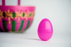 Easter Egg And Basket Royalty Free Stock Photography