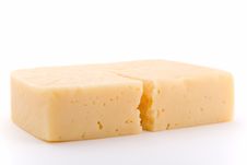 Cheese With A Bit Crack Stock Image