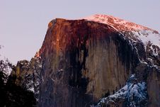 Half Dome During Sunset, Yosemite National Park Royalty Free Stock Image Half Dome During Sunset, Yosemite National Park Royalty Free Stock Image