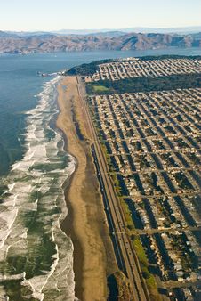 San Francisco Ocean Beach From Royalty Free Stock Images San Francisco Ocean Beach From Royalty Free Stock Images