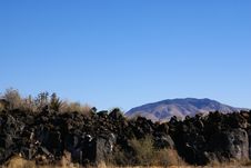 Lava Rocks With Mountain Royalty Free Stock Images Lava Rocks With Mountain Royalty Free Stock Images