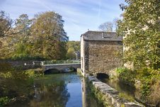 Autumn. House On A Bridge. Royalty Free Stock Image Autumn. House On A Bridge. Royalty Free Stock Image