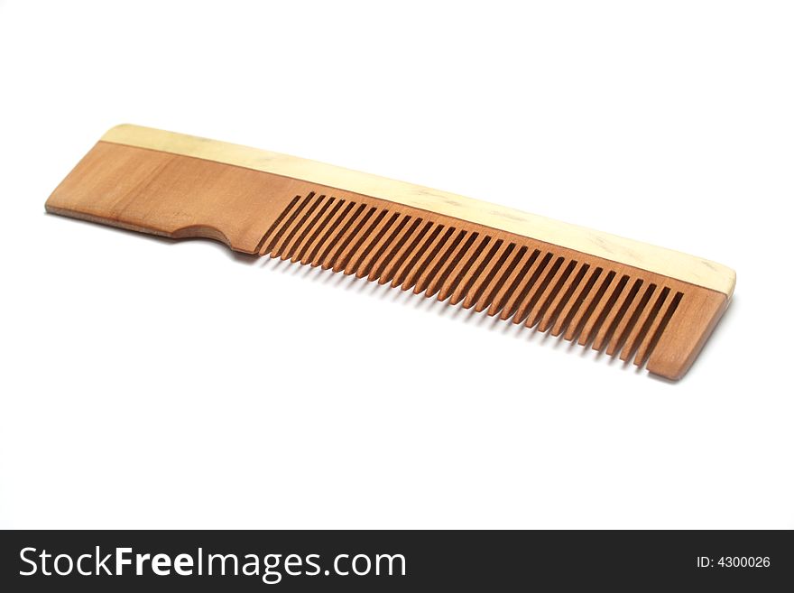 Comb for hair on white background