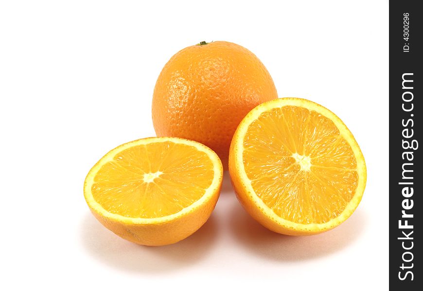 Oranges isolated on a white background
