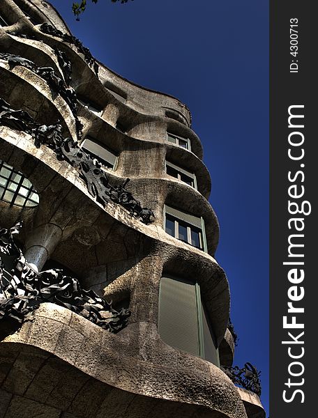 Pedrera blue in barcelona spain