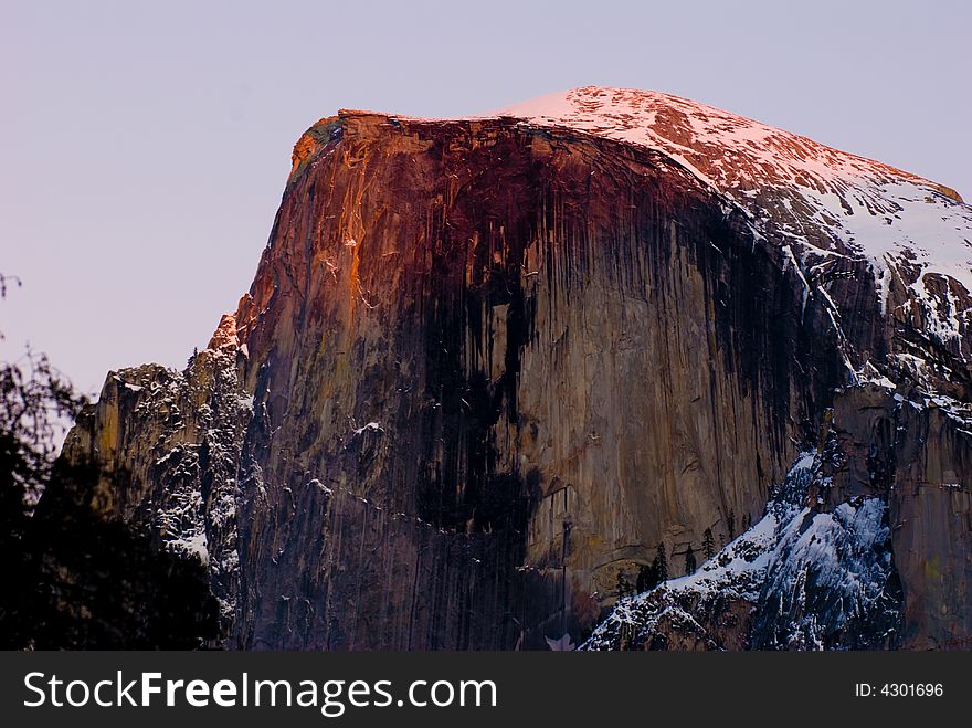 Half dome during sunset, Yosemite National Park