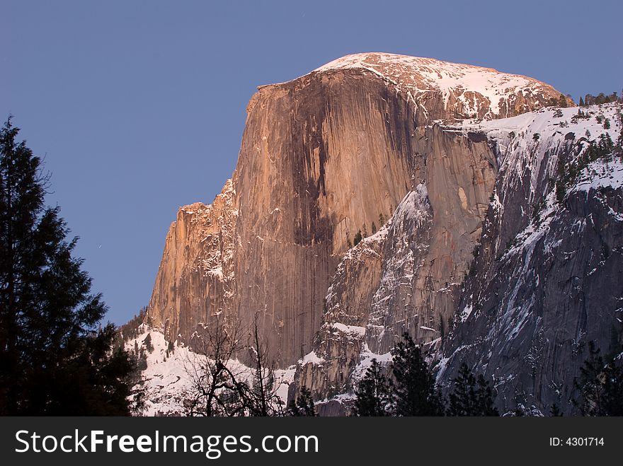 Half dome during sunset, Yosemite National Park