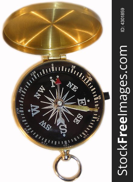 Compass with an open cover