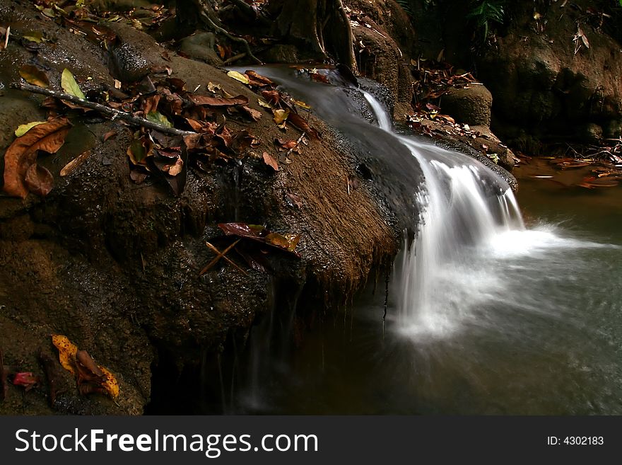 Thailand Waterfall Kanjanaburi Tropical  streams. Thailand Waterfall Kanjanaburi Tropical  streams