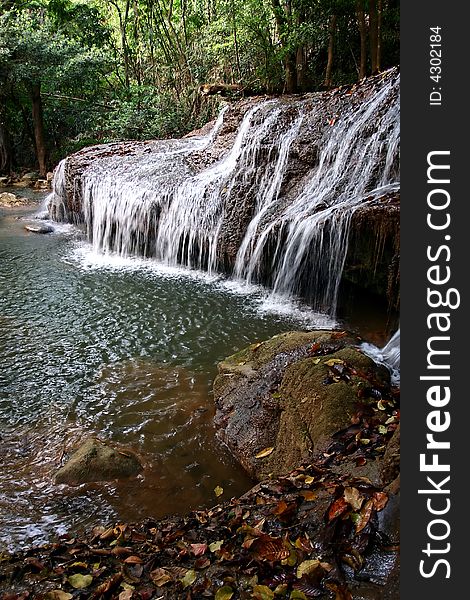Thailand Waterfall Kanjanaburi Tropical streams. Thailand Waterfall Kanjanaburi Tropical streams
