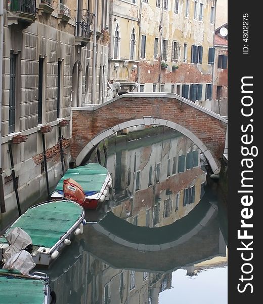 A canal scene in Venice, Italy. A canal scene in Venice, Italy
