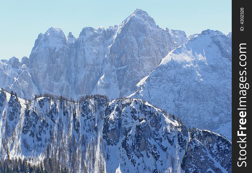 Winter Alpine Peaks