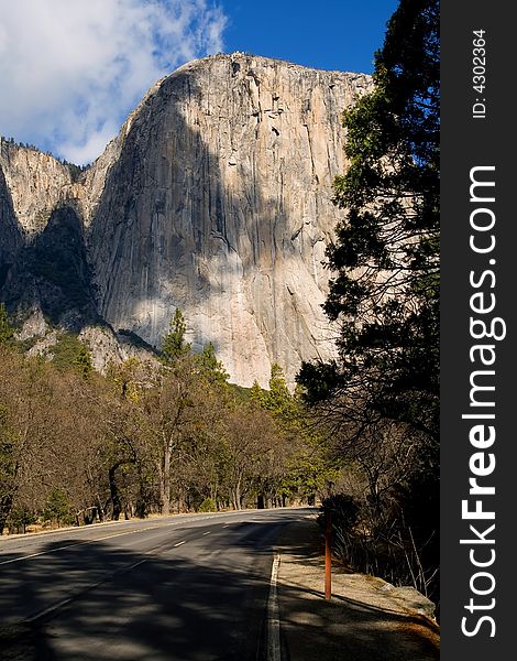 El Capitan view from the road, Yosemite National Park California