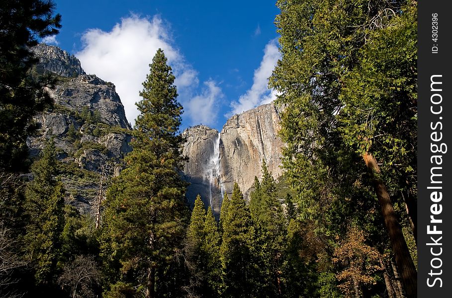 Waterfall in Yosemite National Park California