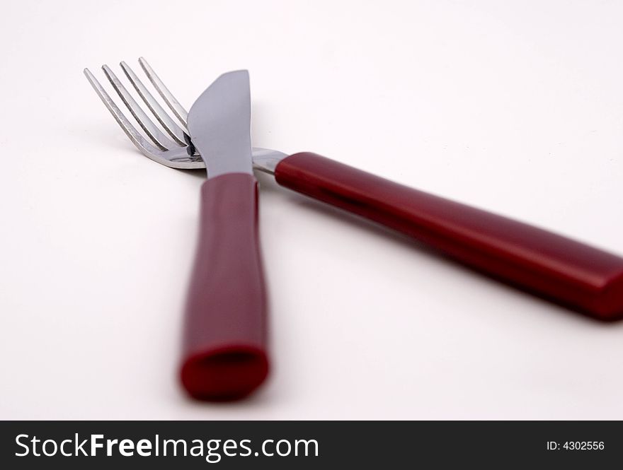 Fork anf Knife on white background. Fork anf Knife on white background