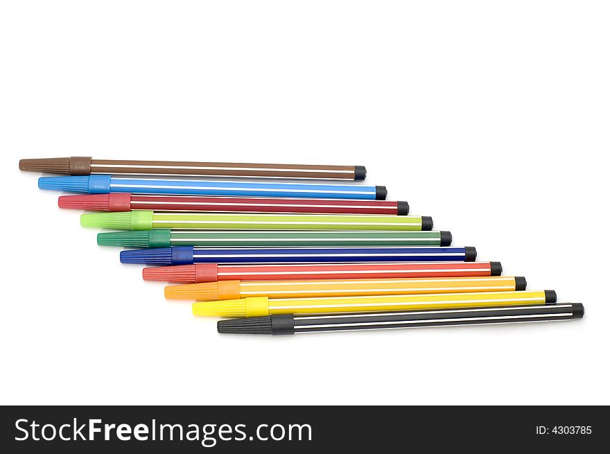 Colored soft-tip pen