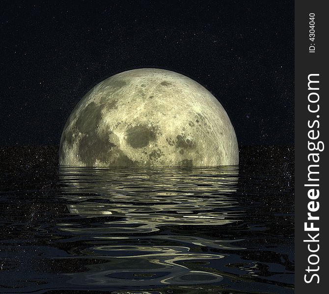 3d rendering image of the moon. 3d rendering image of the moon