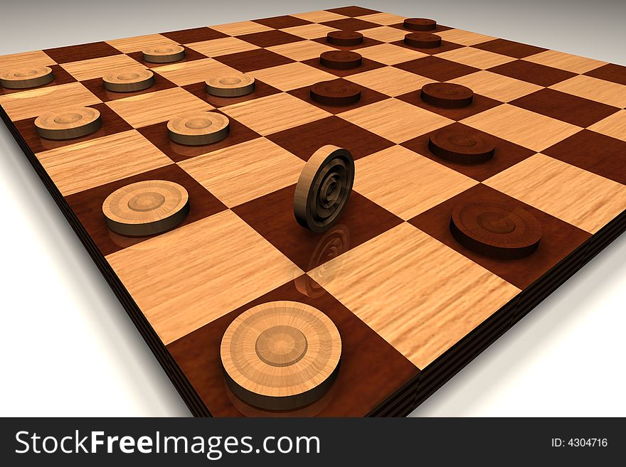 A popular game of checkers