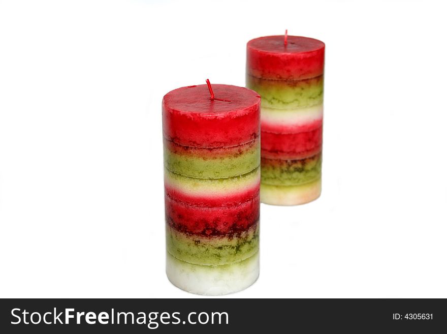 Two Holiday Candles