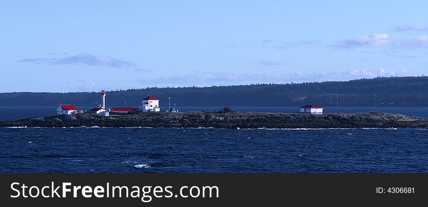 Island lighthouse at Nanaimo, British Columbia. Island lighthouse at Nanaimo, British Columbia