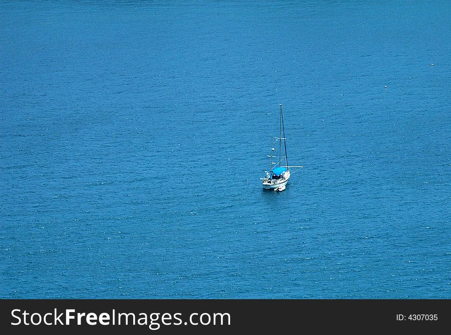 Nikon D70, landscape image of boat in caribbean sea. Nikon D70, landscape image of boat in caribbean sea