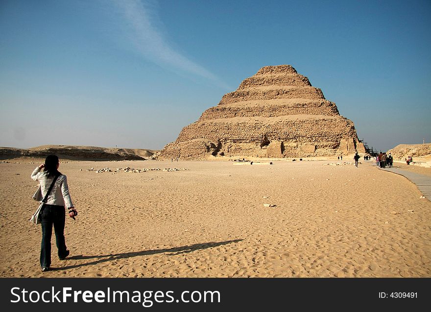 Saqquara pyramid in Cairo, egypt