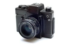 Soviet SLR Film Camera Stock Image Soviet SLR Film Camera Stock Image