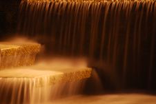 Waterfall Under Light Stock Photo