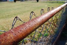 Rusty Fence Rail. Royalty Free Stock Photography