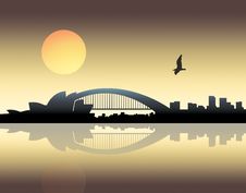 Sunset Over City Royalty Free Stock Images Sunset Over City Royalty Free Stock Images