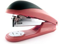 Red Stapler. Isolated 3 Royalty Free Stock Photography