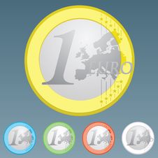 Euro Currency Coin Of One Euro Stock Photos Euro Currency Coin Of One Euro Stock Photos