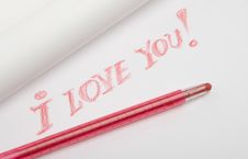 Love Message Royalty Free Stock Images