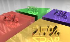 3d Pictograph Of Pie Chart Stock Image