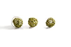 Three Green Balls Of Twine Stock Photos Three Green Balls Of Twine Stock Photos