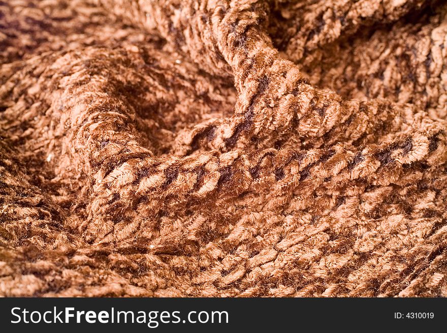 Brown Fabric With Folds