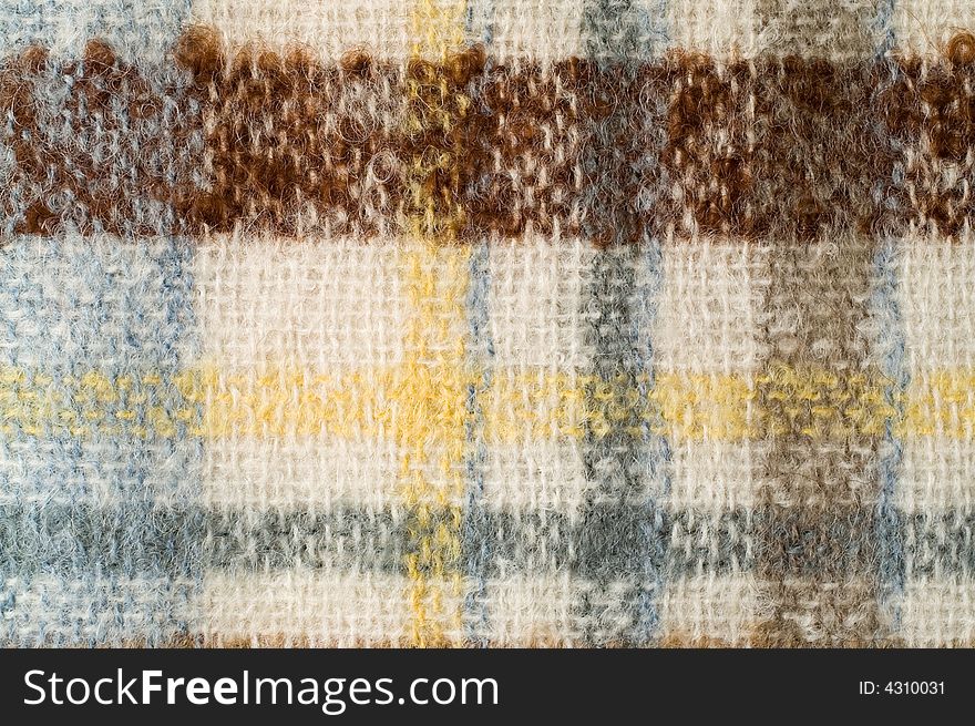 Texture of stripy woolen cloth